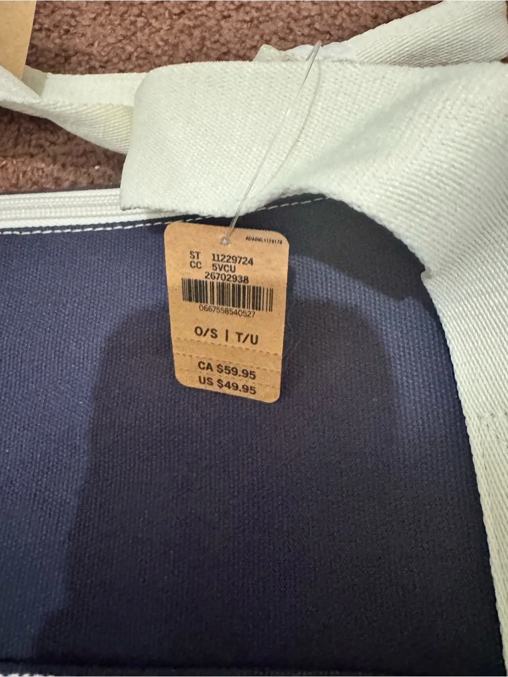 NWT- PINK Victoria's Secret Navy Duffel with White Accents